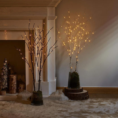 Lighted White Twig Branches