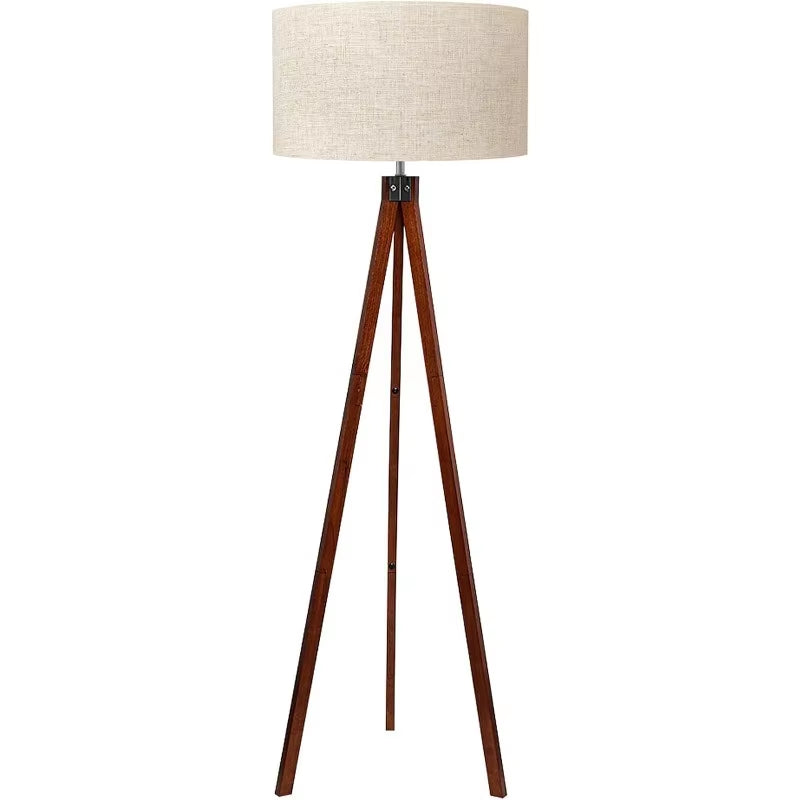 Wood Tripod Floor Lamp.