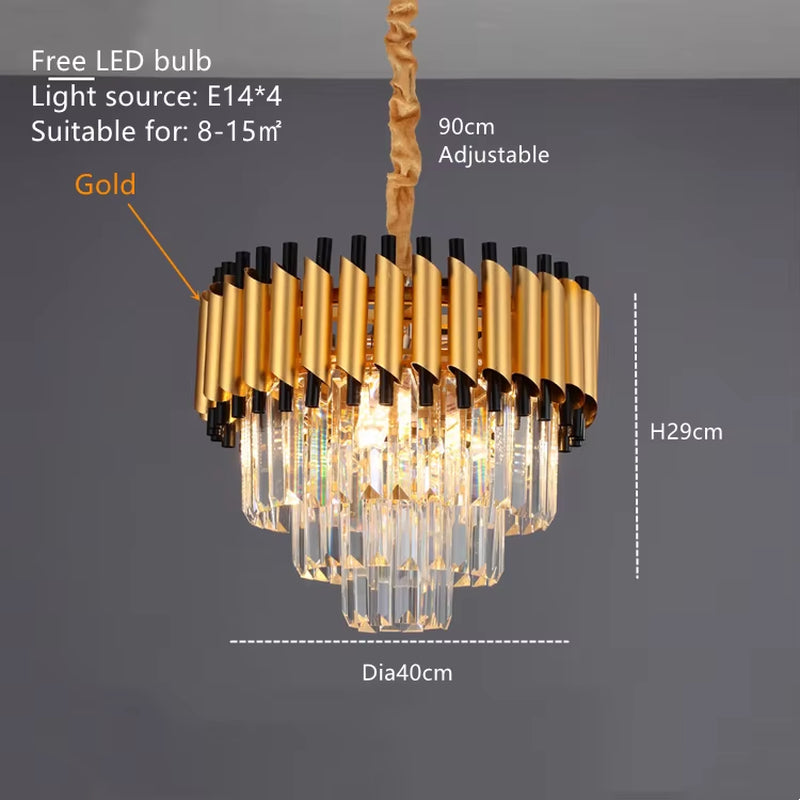 Designer High-End Luxury K9 Crystal Ceiling Chandeliers