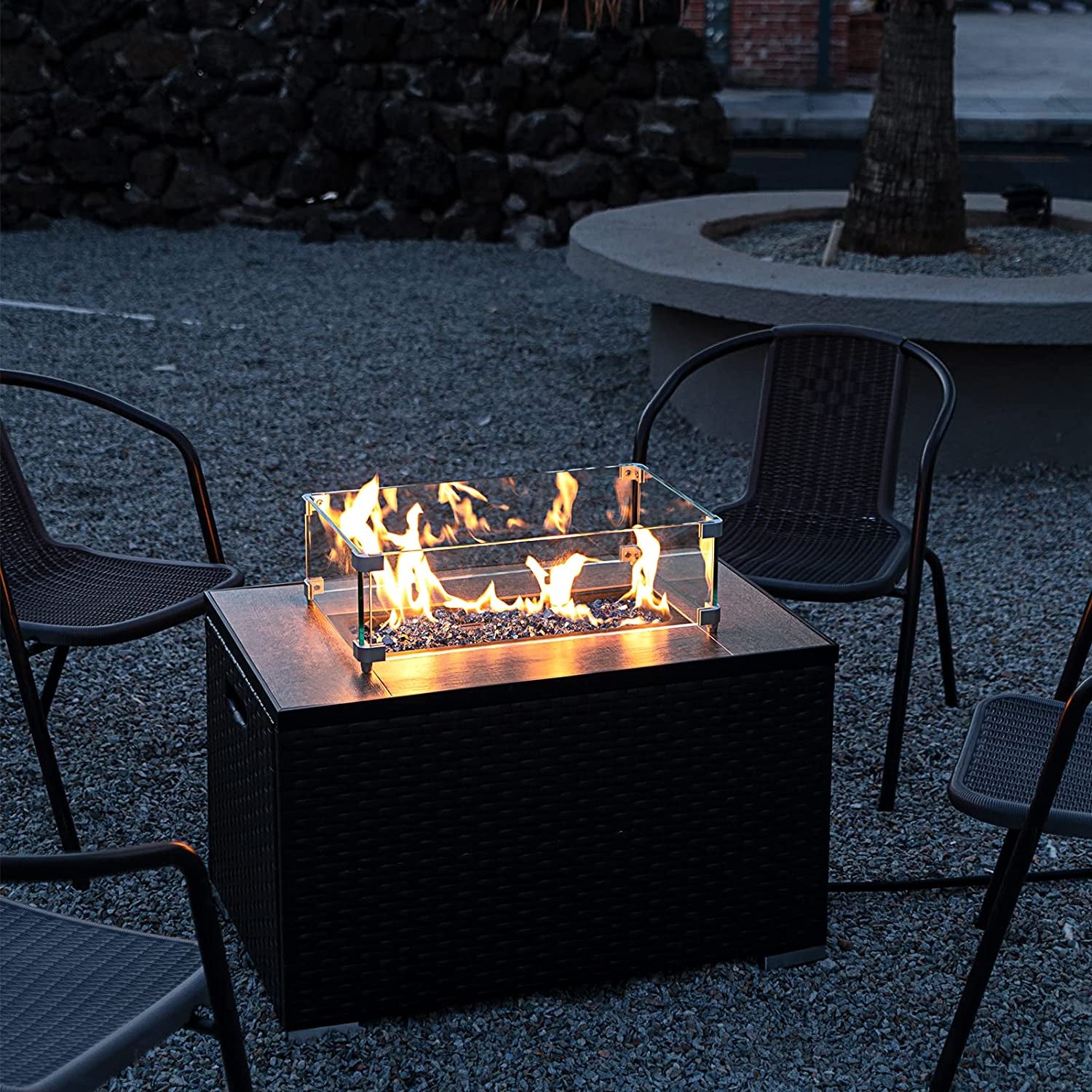 Fire Pit Glass for Propane Fire