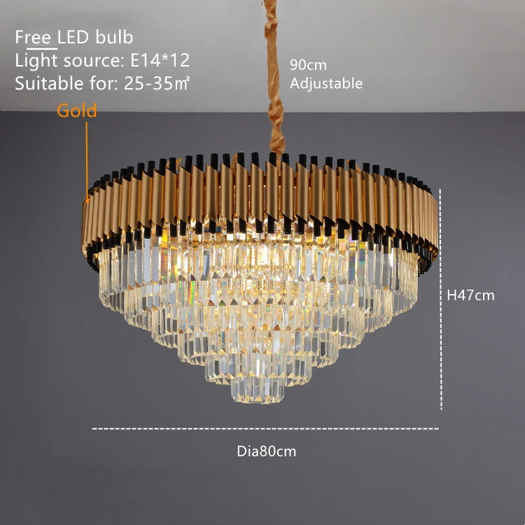 Designer High-End Luxury K9 Crystal Ceiling Chandeliers