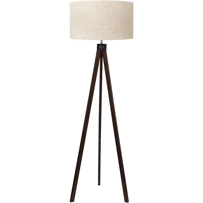 Wood Tripod Floor Lamp.