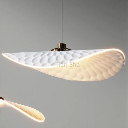 Large Luxury Ceramic Glass Lotus Leaf Shaped LED 